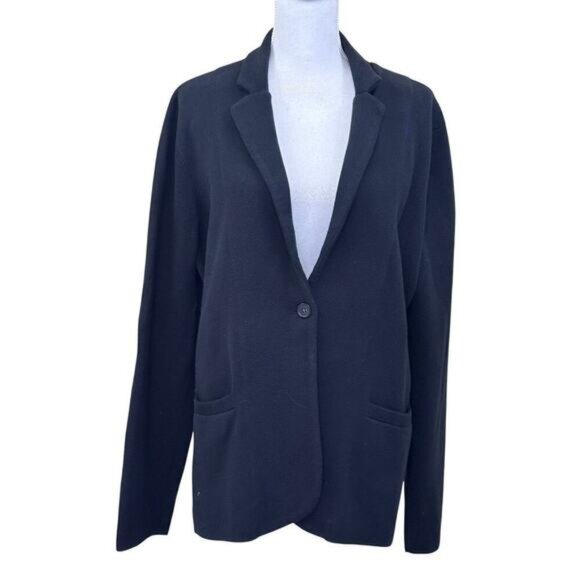 J. Crew Factory Schoolboy Sweater Jacket, black, XXL, academia, old money, soft - Picture 1 of 5